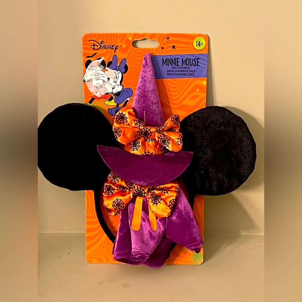 NWT Disguise Disney Minnie Mouse Spooky Headband & Gloveletts Costume Adult New